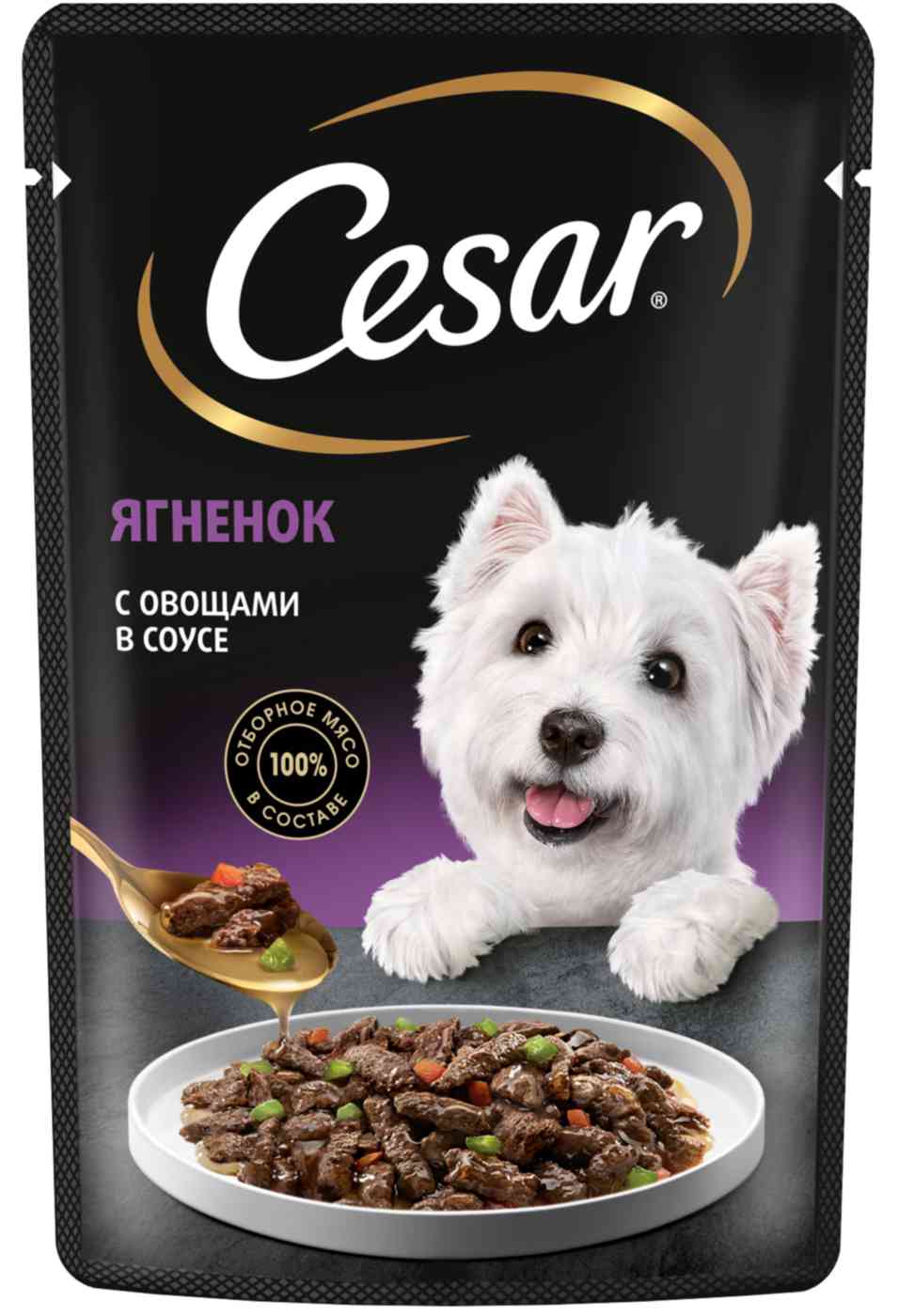 Влажный корм для собак Cesar ягненок-овощи в соусе