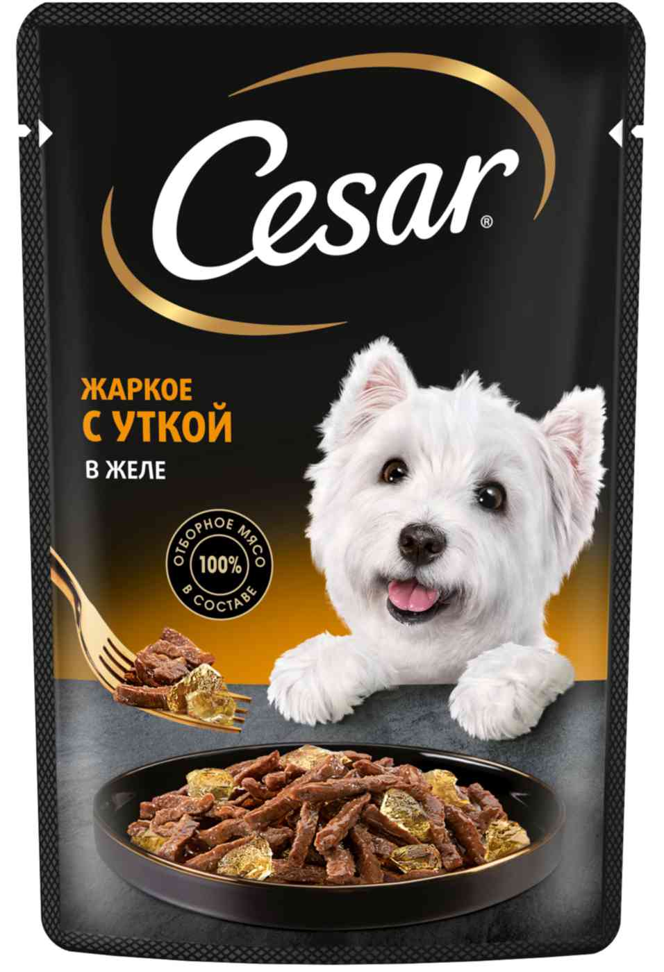 Влажный корм для собак Cesar жаркое с уткой в желе