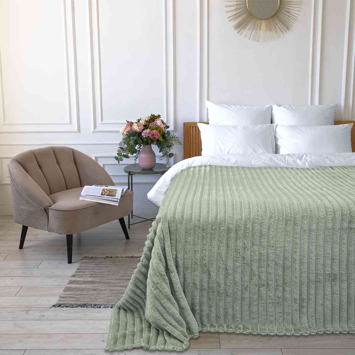 Покрывало велсофт Волна цвет серо-оливковый
Покрывало велсофт Волна цвет серо-оливковый