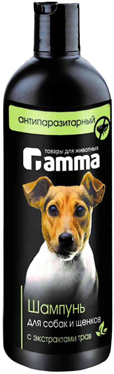 Шампунь для собак и щенков антипаразитный Gamma с экстрактами трав
Шампунь для собак и щенков антипаразитный Gamma с экстрактами трав