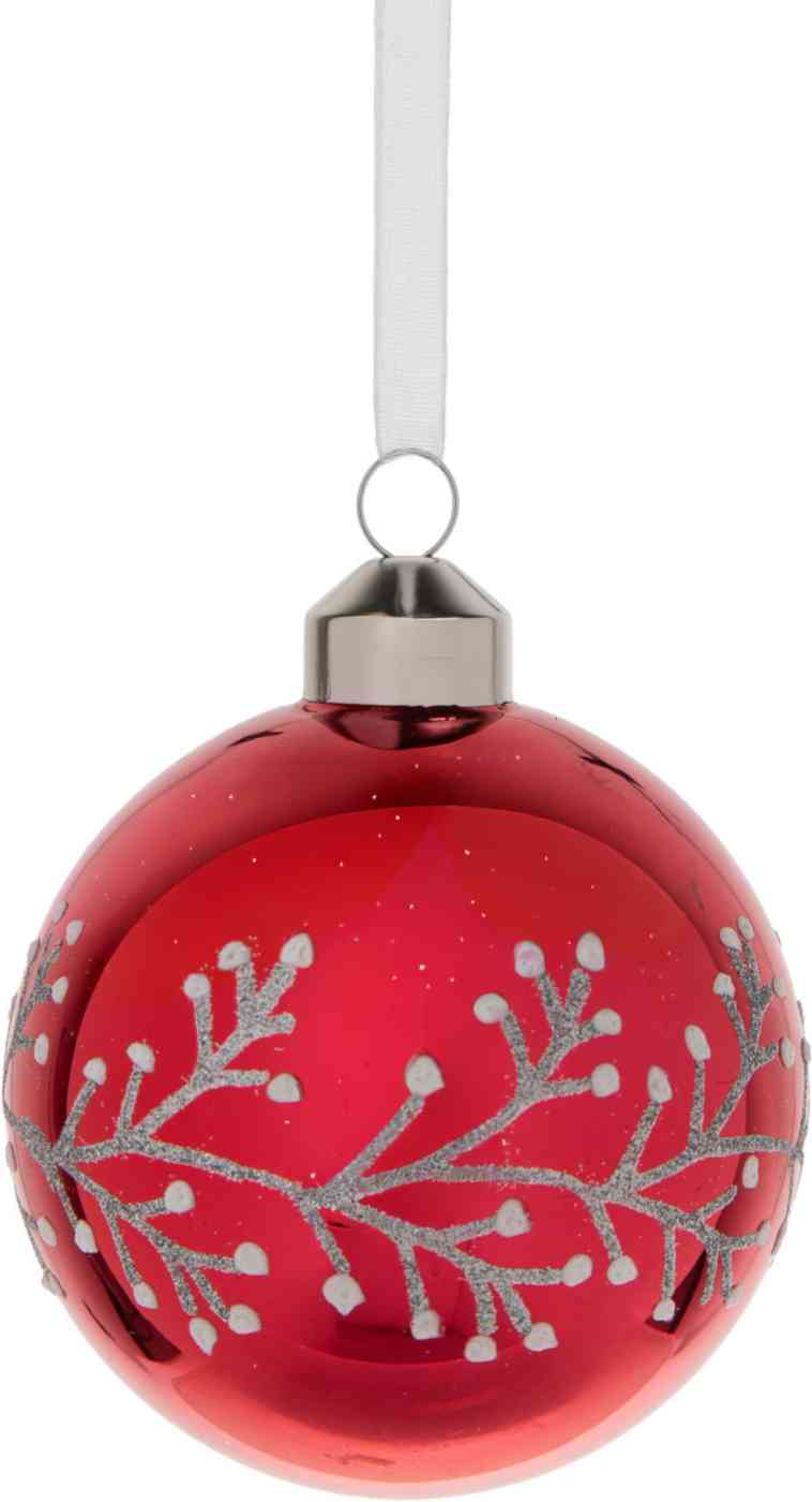 Ёлочное украшение Шар красно-серебристый, стекло
Ёлочное украшение Шар красно-серебристый, стекло