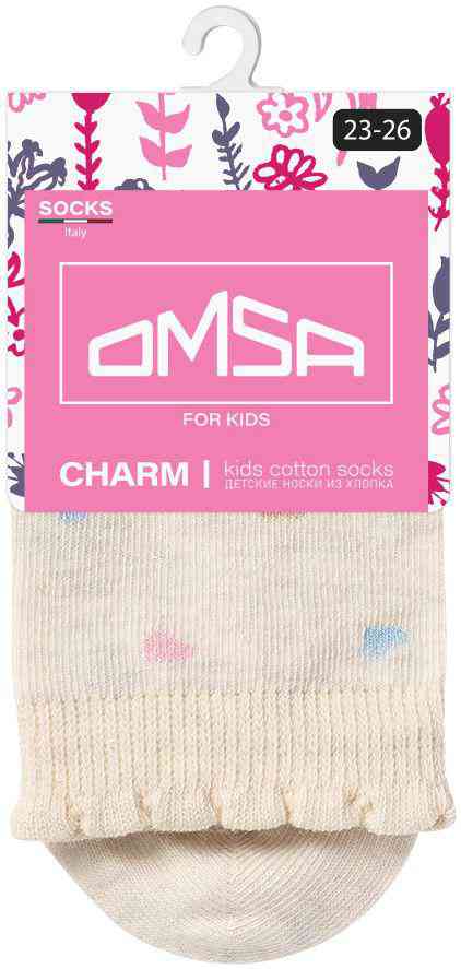 Носки детские принт сердечки с люрексом, цвет молочный меланж 
Носки детские принт сердечки с люрексом, цвет молочный меланж