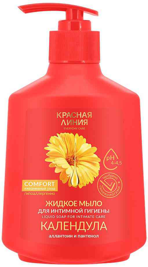 Жидкое мыло для интимной гигиены Красная линия календула
Жидкое мыло для интимной гигиены Красная линия календула