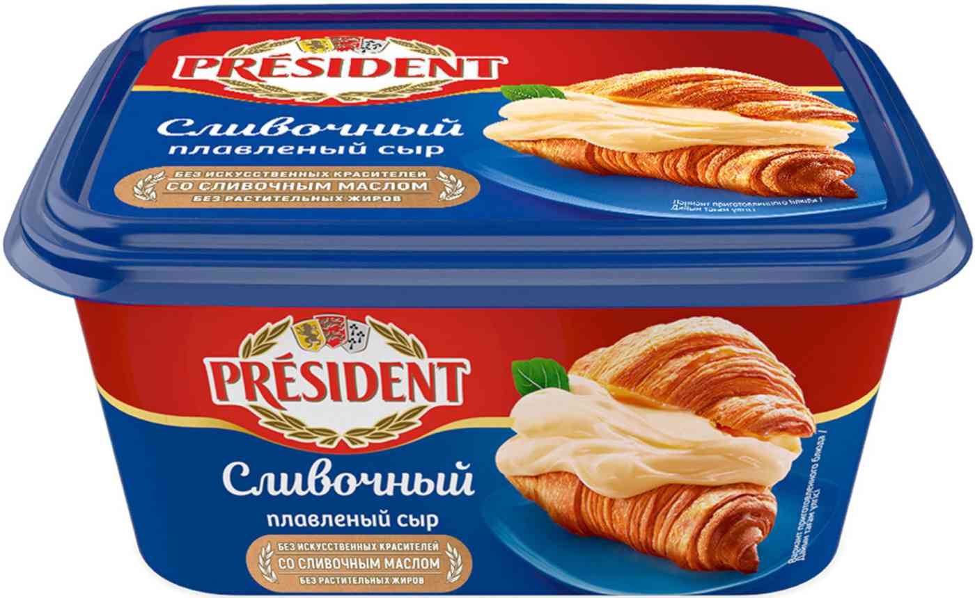 Сыр плавленый President сливочный 45% 
Сыр плавленый President сливочный 45%