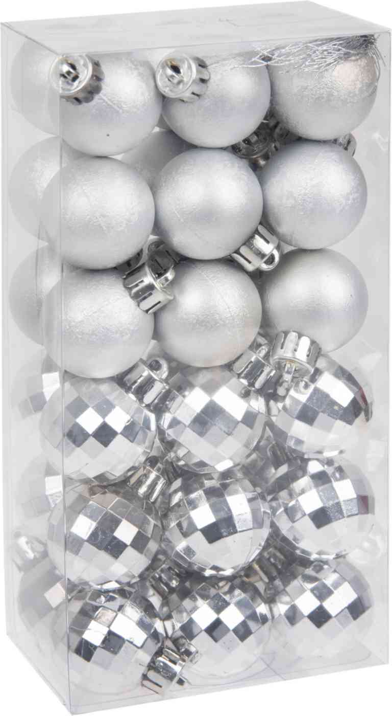 Набор ёлочных украшений Шары серебристые
Набор ёлочных украшений Шары серебристые