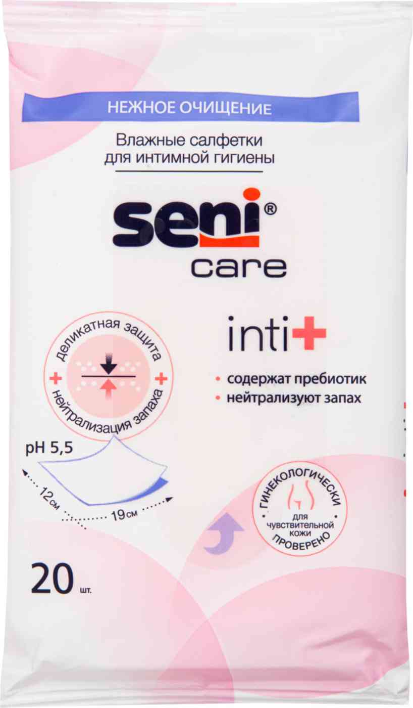 Влажные салфетки для интимной гигиены Seni Care Inti+ нежное очищение
Влажные салфетки для интимной гигиены Seni Care Inti+ нежное очищение