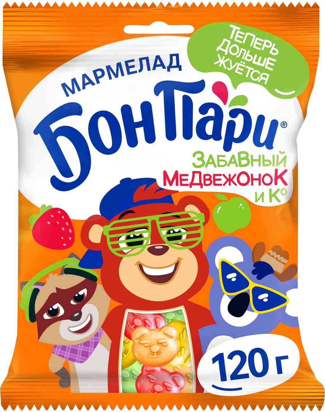 Мармелад жевательный фигурный Бон Пари Забавный медвежонок и Ко со вкусом Фруктов
Мармелад жевательный фигурный Бон Пари Забавный медвежонок и Ко со вкусом Фруктов
