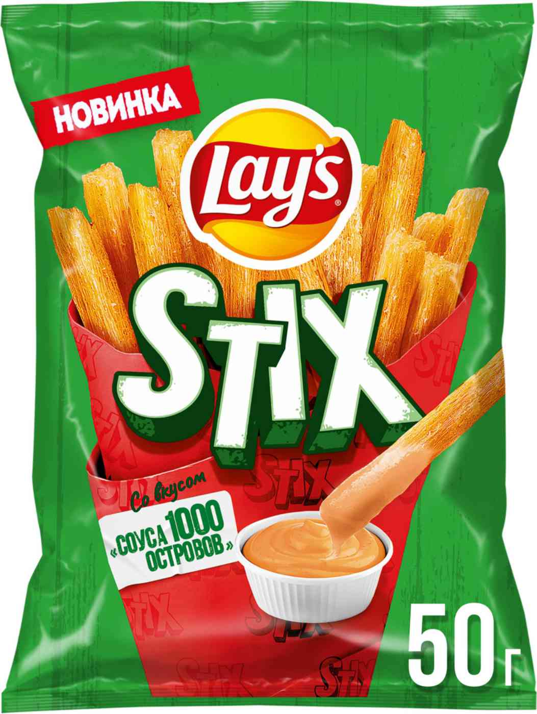 Чипсы картофельные Lay's Stix соус тысяча островов
Чипсы картофельные Lay's Stix соус тысяча островов