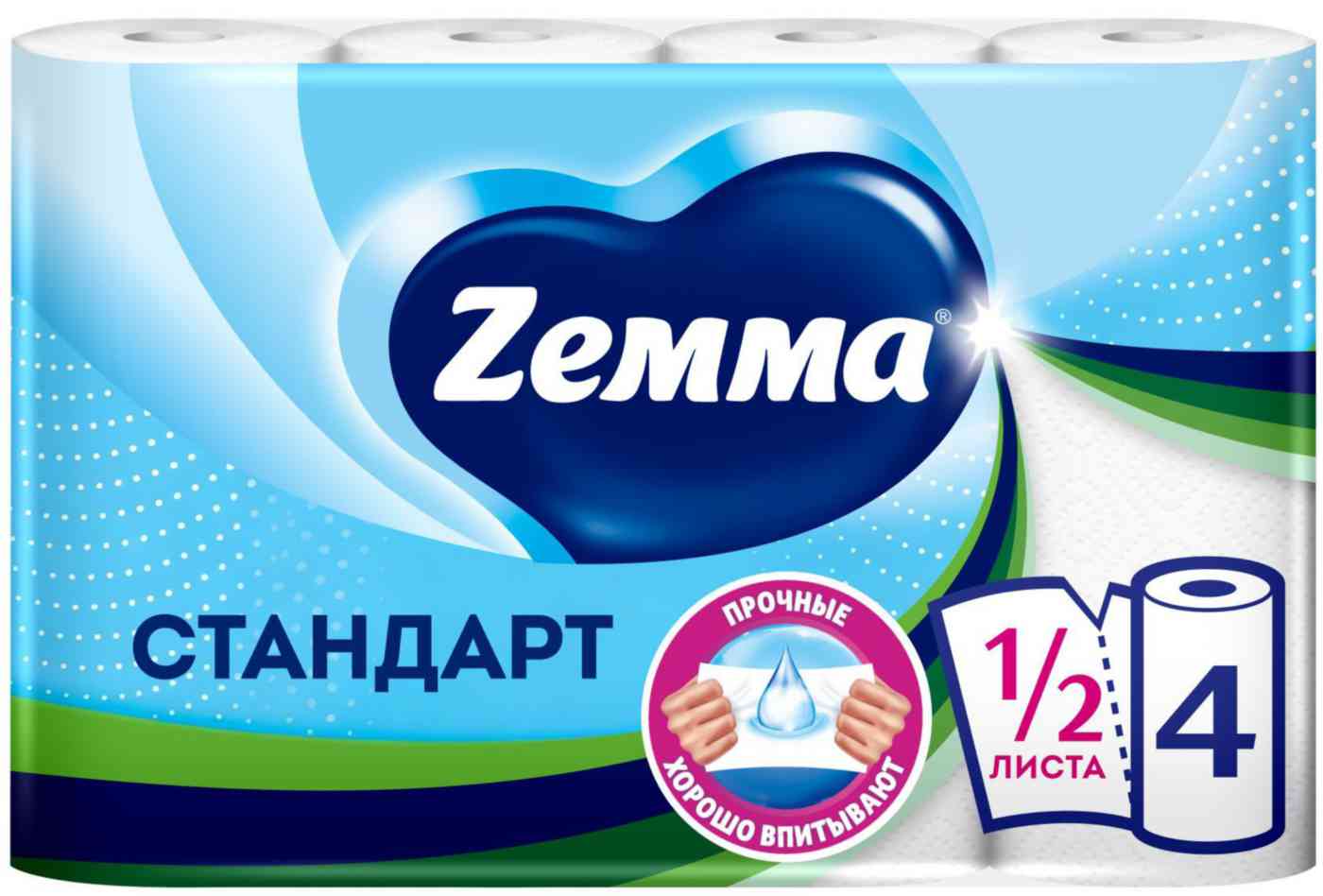 Бумажные полотенца Zemma Стандарт 2 слоя с перфорацией 1/2 листа
Бумажные полотенца Zemma Стандарт 2 слоя с перфорацией 1/2 листа