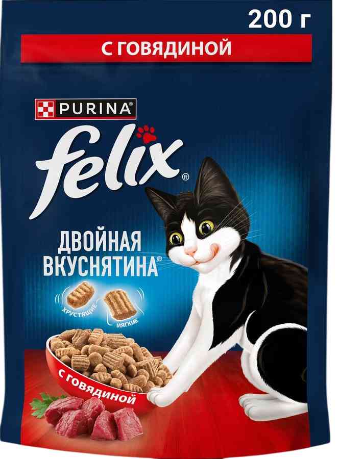 Сухой корм для кошек Felix Двойная вкуснятина говядина
Сухой корм для кошек Felix Двойная вкуснятина говядина