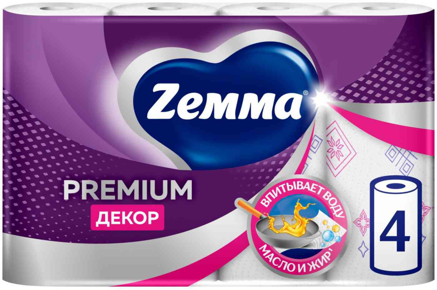 Бумажные полотенца Zemma Premium Декор 2 слоя
Бумажные полотенца Zemma Premium Декор 2 слоя