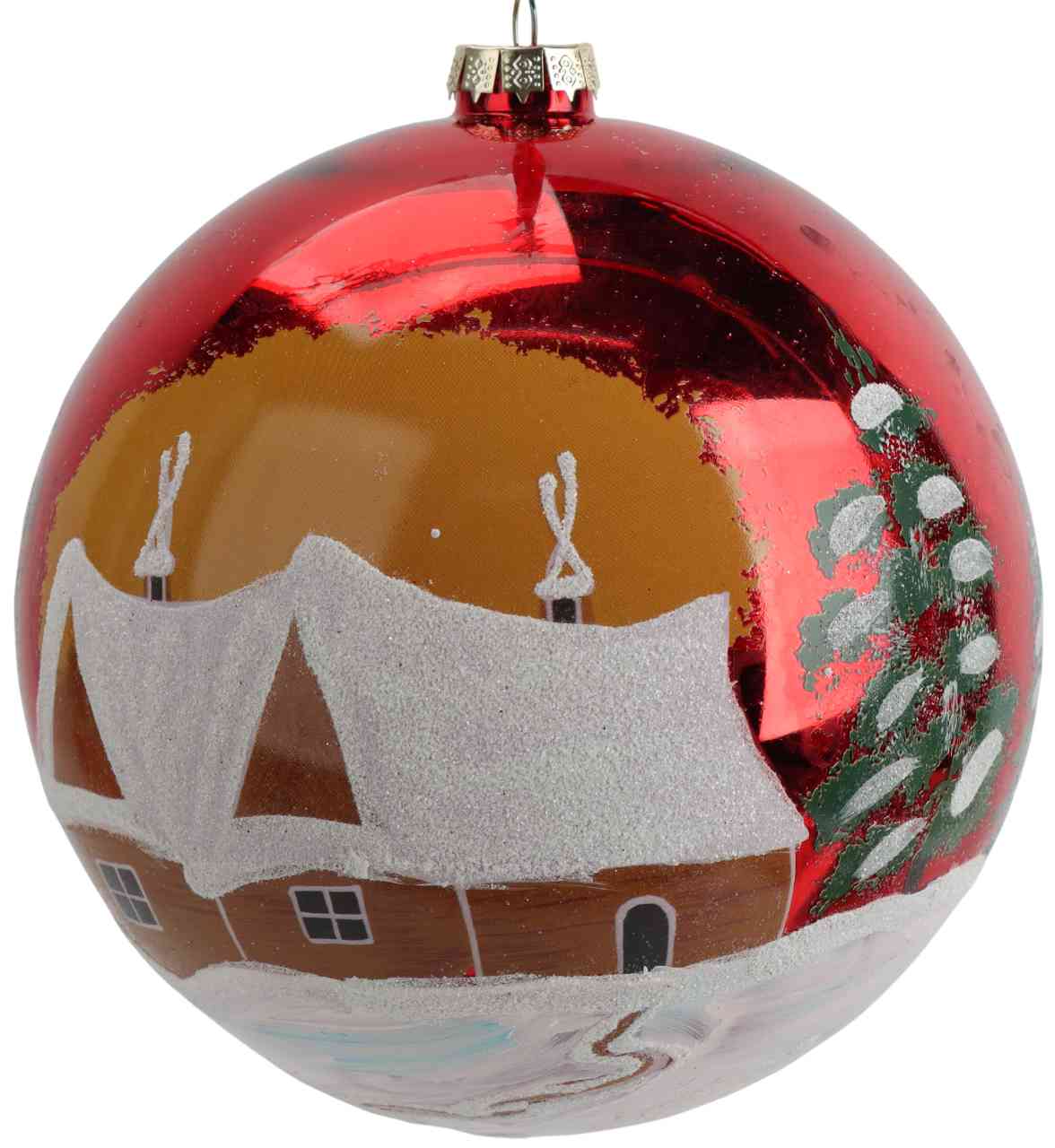 Ёлочное украшение Шар Дом, стекло
Ёлочное украшение Шар Дом, стекло