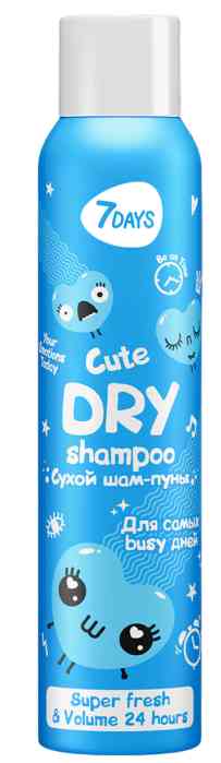 Сухой шампунь 7DAYS Super Fresh & Volume
Сухой шампунь 7DAYS Super Fresh & Volume