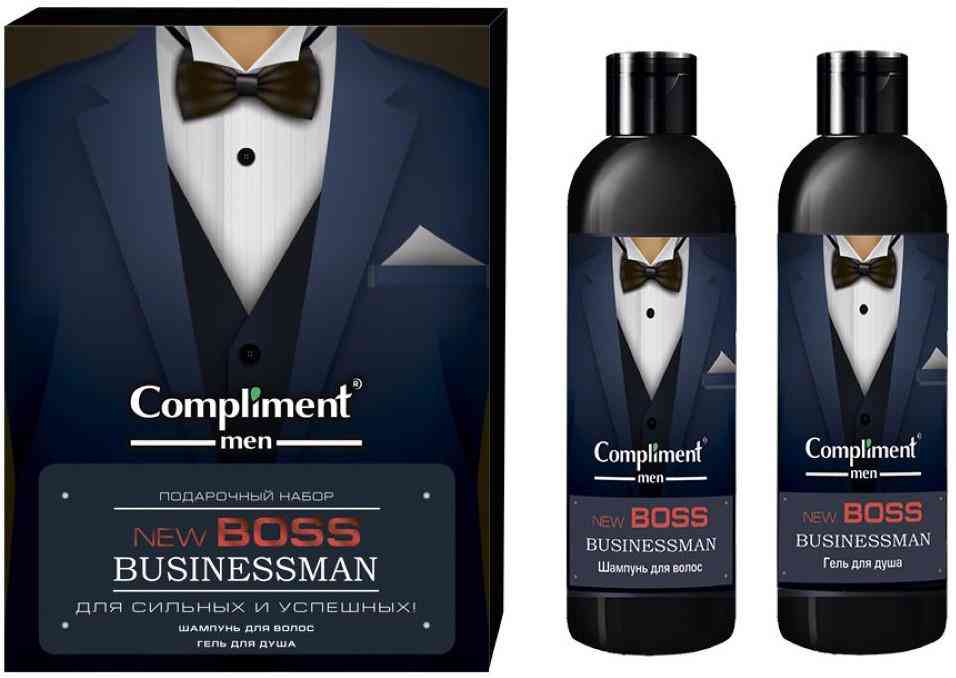 Подарочный набор Compliment Men New Boss Businessman (шампунь, гель для душа)
Подарочный набор Compliment Men New Boss Businessman (шампунь, гель для душа)