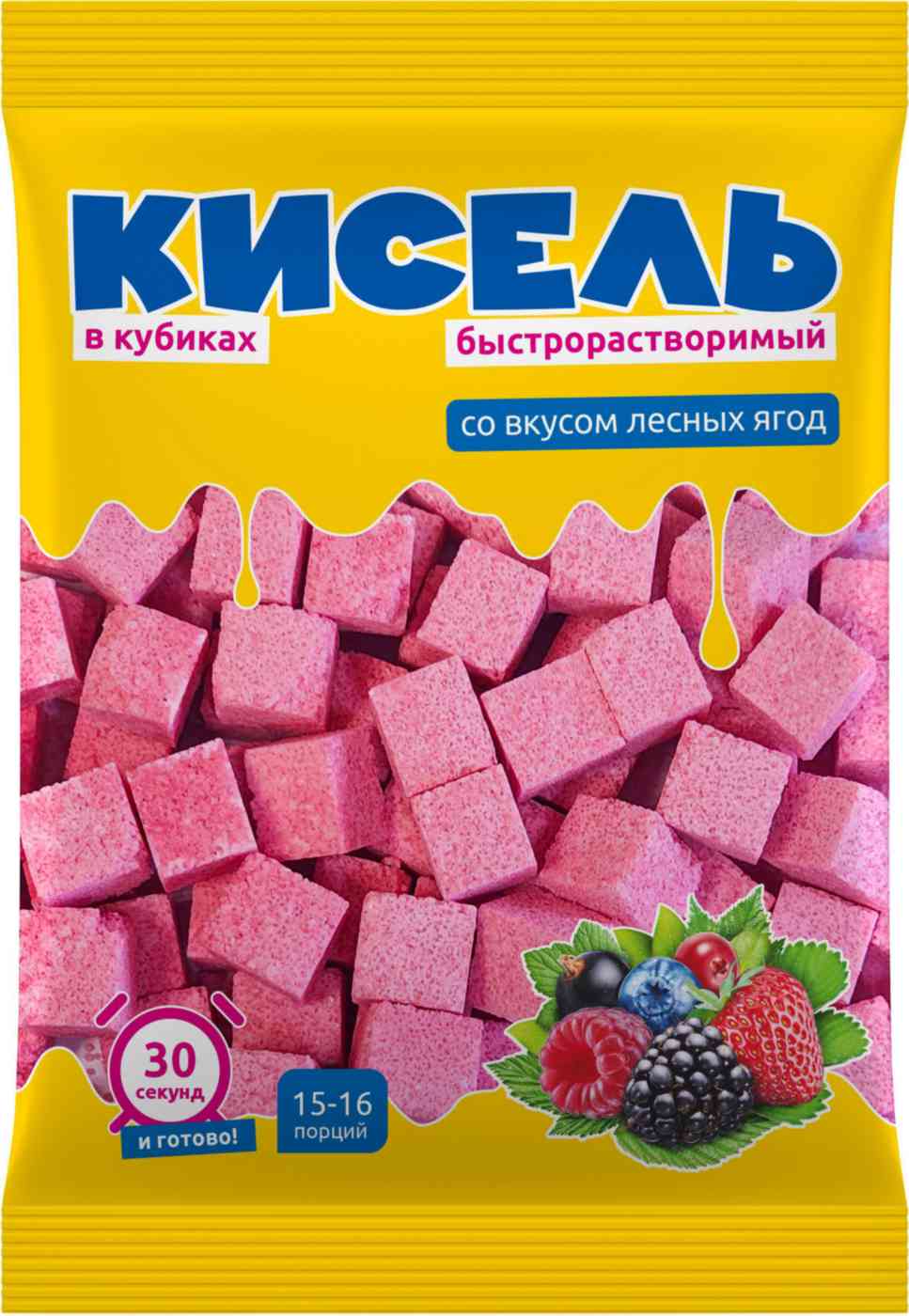 Кисель Отличная кухня со вкусом лесных ягод в кубиках
Кисель Отличная кухня со вкусом лесных ягод в кубиках