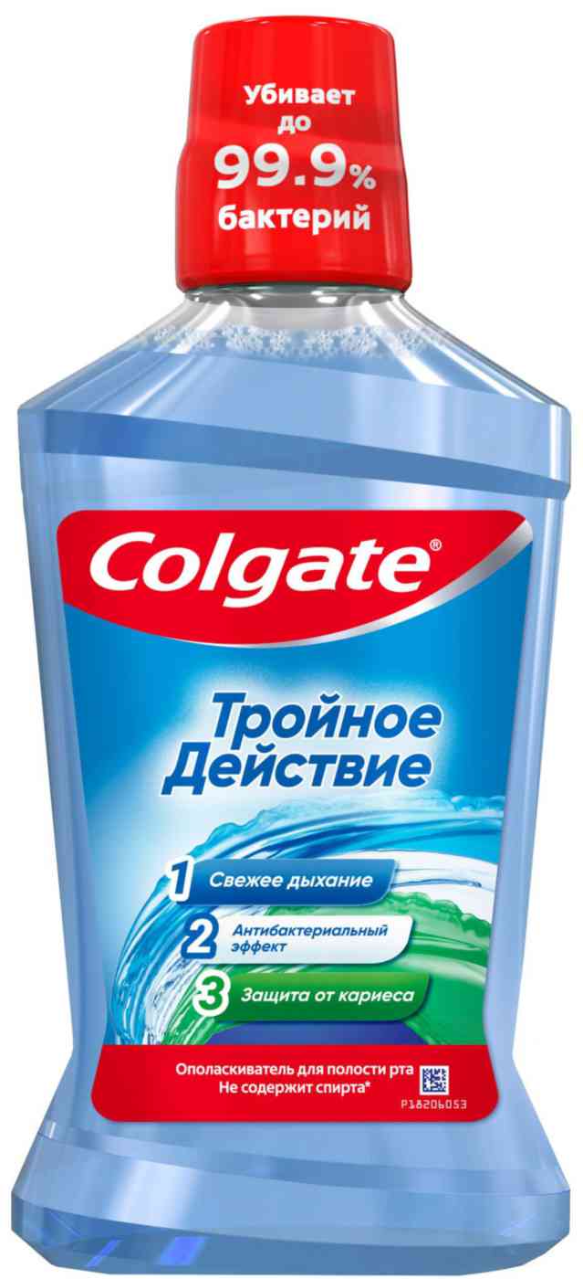 Ополаскиватель для полости рта Colgate Тройное Действие
Ополаскиватель для полости рта Colgate Тройное Действие