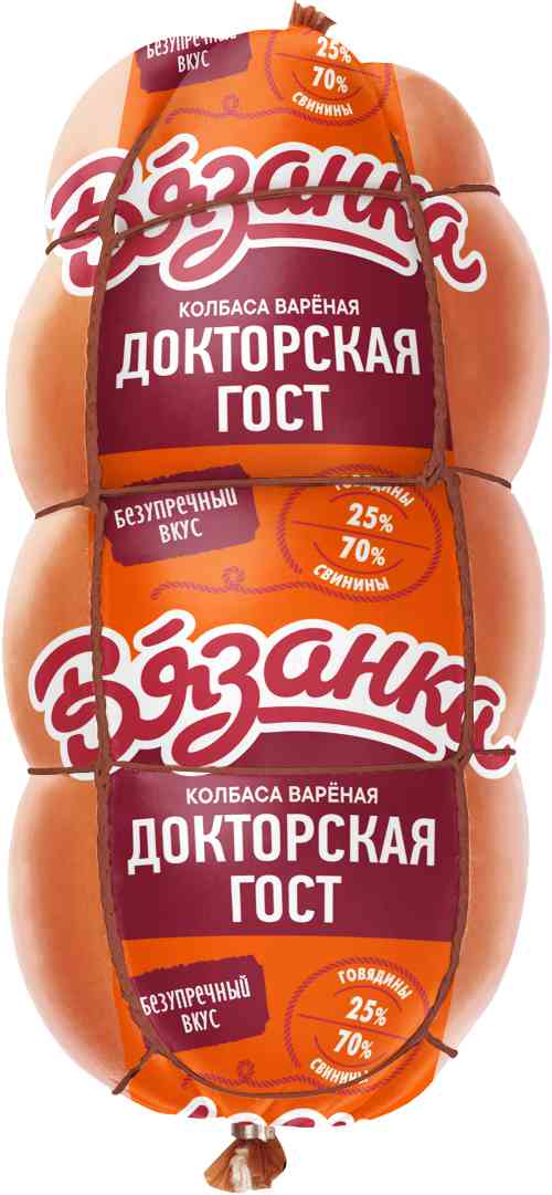 Колбаса варёная Докторская Вязанка ГОСТ
Колбаса варёная Докторская Вязанка ГОСТ