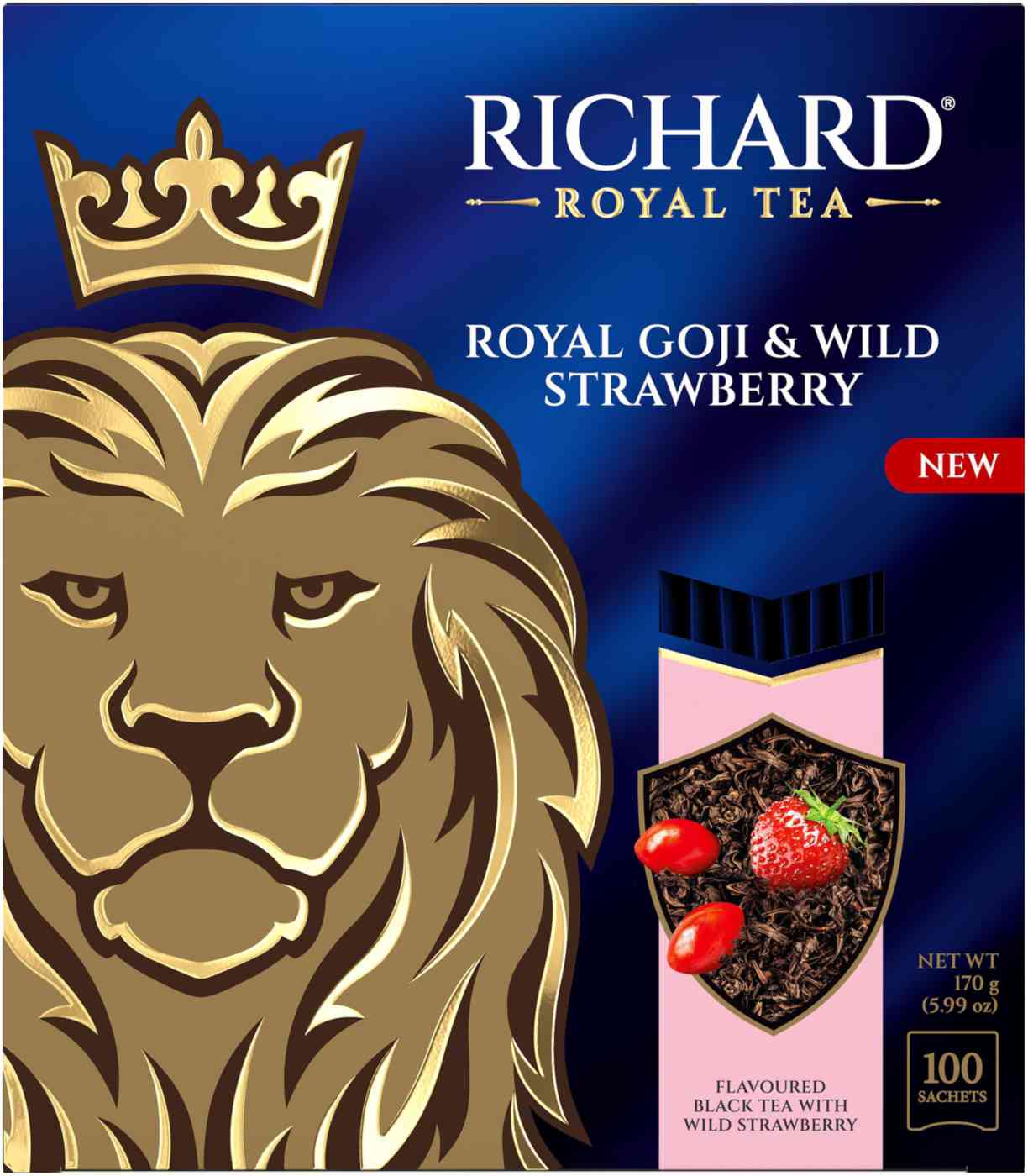 Чай черный Richard Royal Goji & Wild Strawberry с натуральной земляникой и ароматом ягод годжи
Чай черный Richard Royal Goji & Wild Strawberry с натуральной земляникой и ароматом ягод годжи