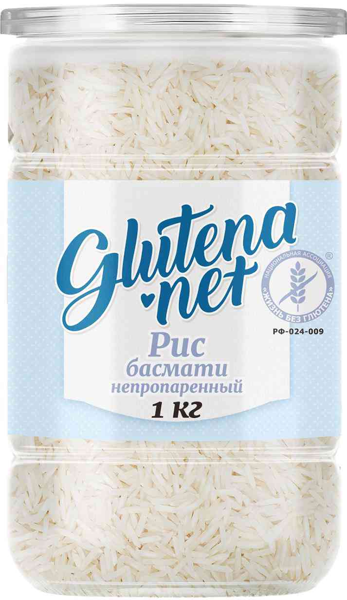 Рис Басмати непропаренный Glutena Net
Рис Басмати непропаренный Glutena Net