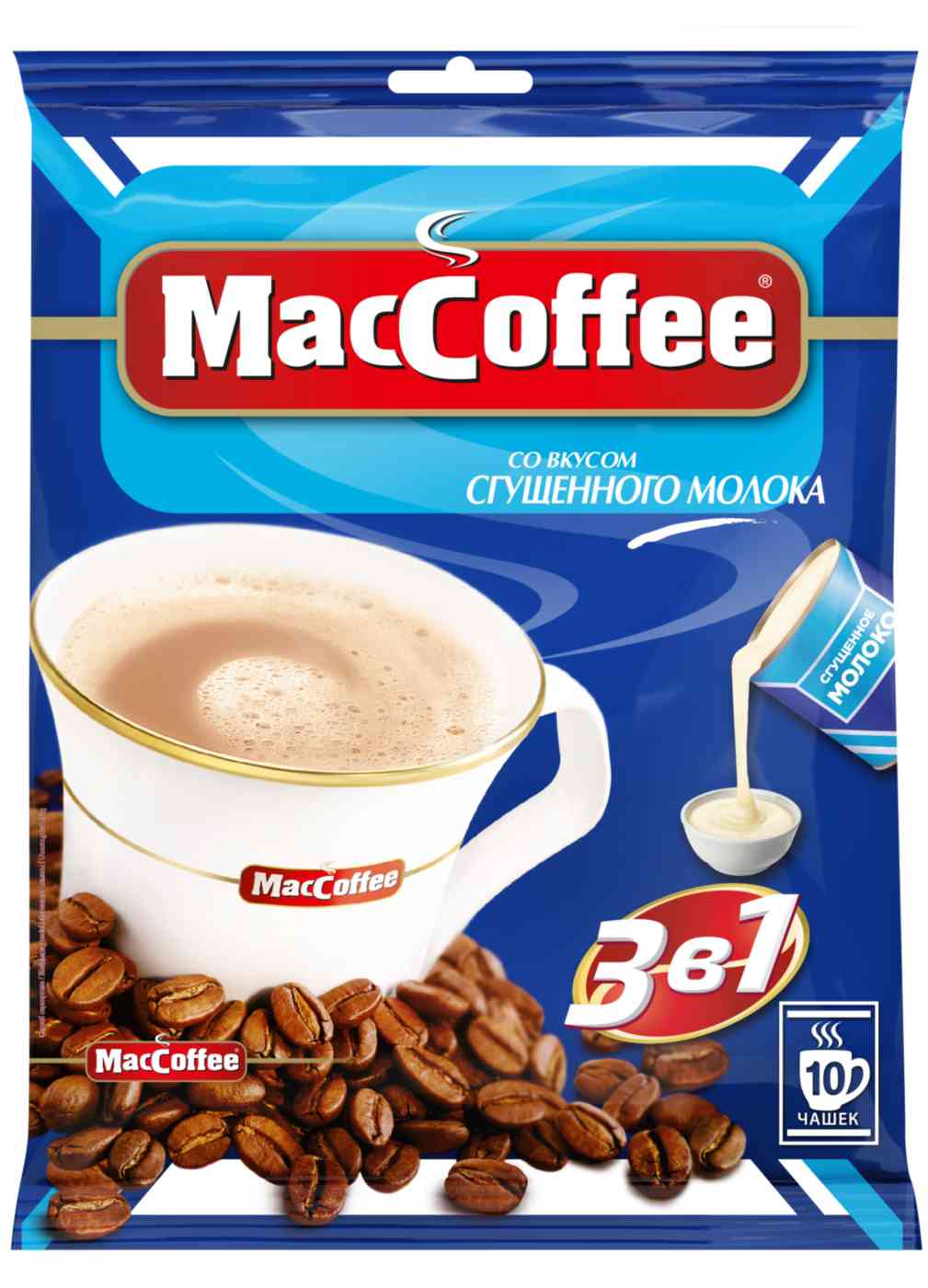 Напиток кофейный растворимый 3в1 MacCoffee со вкусом сгущенного молока
Напиток кофейный растворимый 3в1 MacCoffee со вкусом сгущенного молока