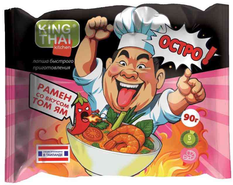 Лапша King Thai Рамен со вкусом Том Ям
Лапша King Thai Рамен со вкусом Том Ям