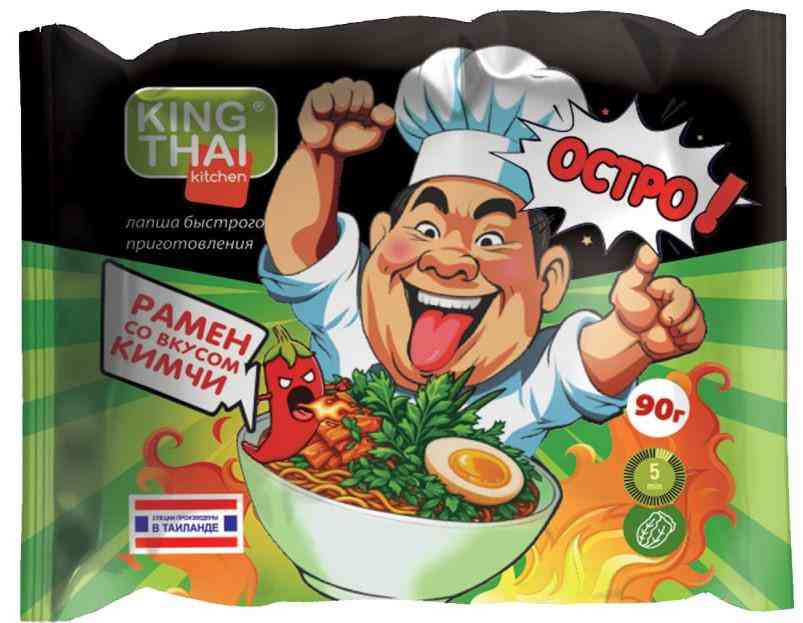 Лапша King Thai Kitchen Рамен со вкусом Кимчи
Лапша King Thai Kitchen Рамен со вкусом Кимчи