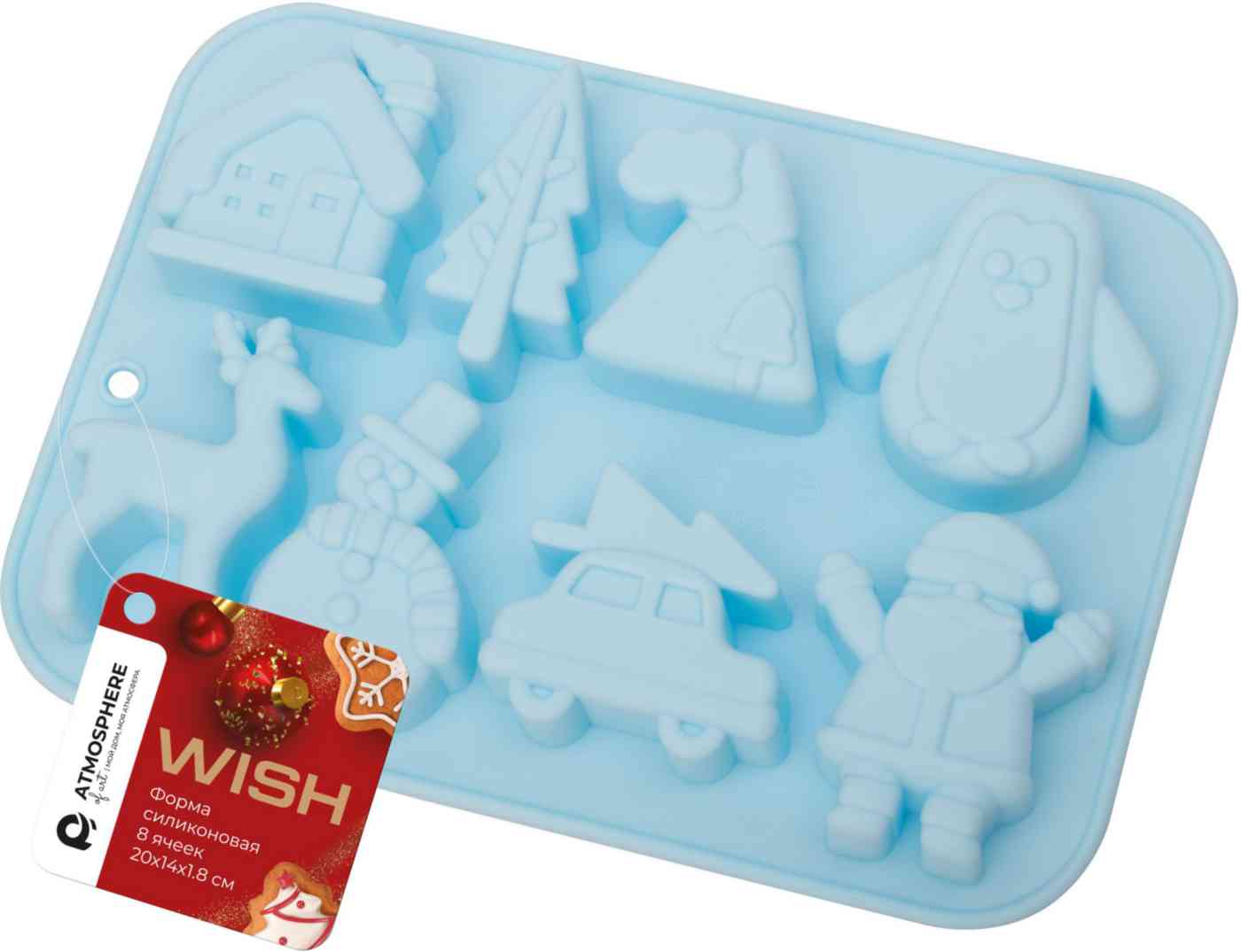 Форма для духовки силиконовая цвет голубой, новогодние формы
Форма для духовки силиконовая цвет голубой, новогодние формы