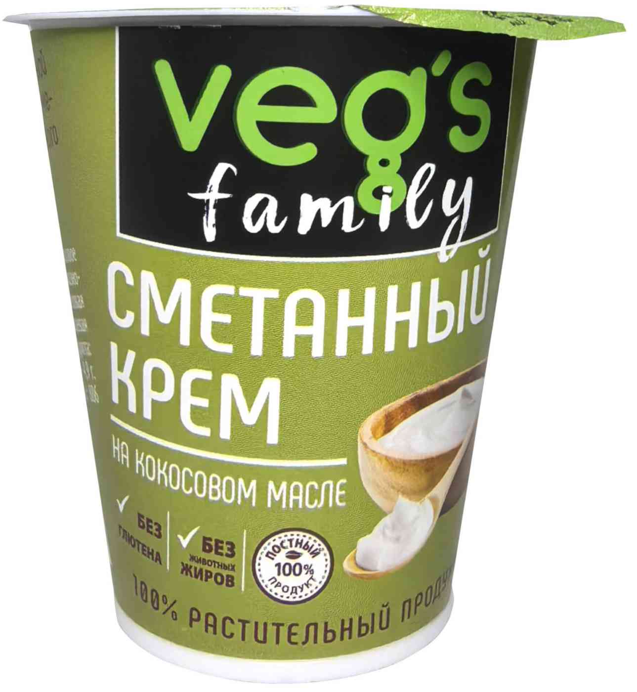 Крем сметанный на кокосовом масле Veg's Family
Крем сметанный на кокосовом масле Veg's Family