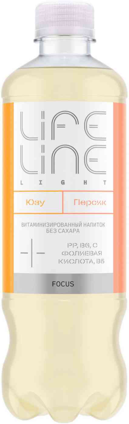 Витаминизированный напиток Lifeline Light Focus, персик-юзу, без газа