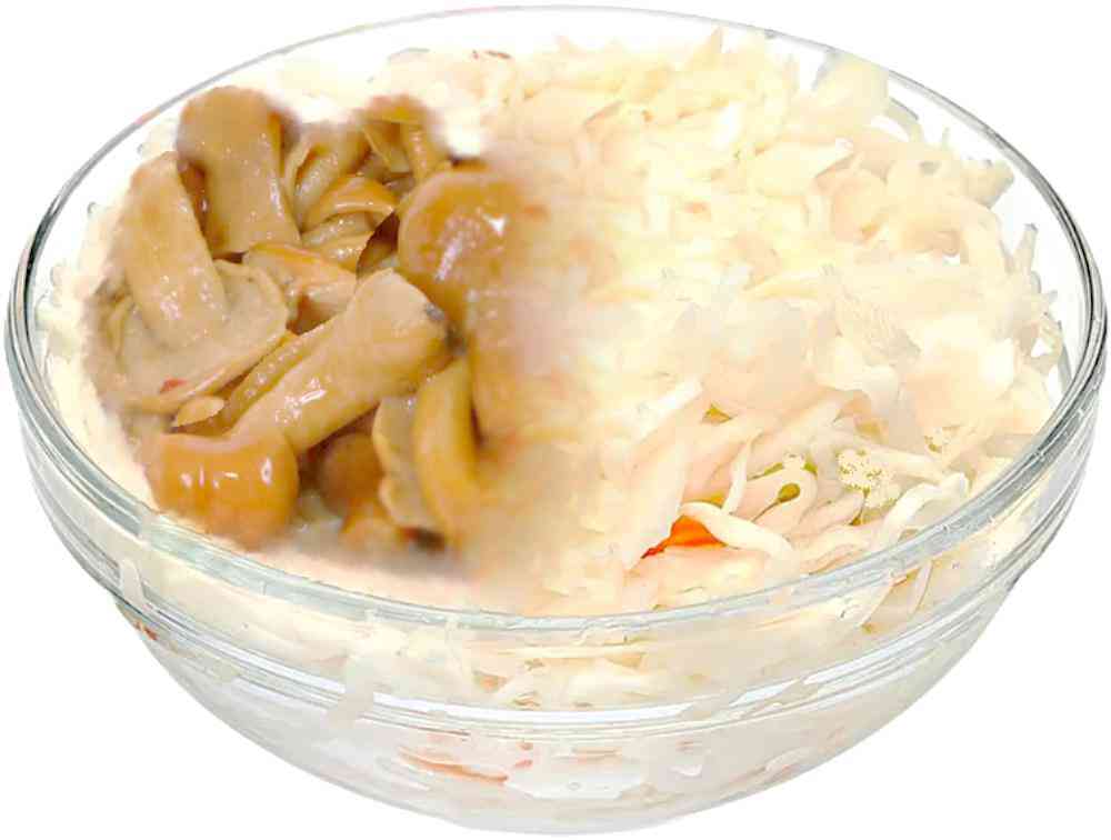 Капуста маринованная шинкованная с опятами Белоручка