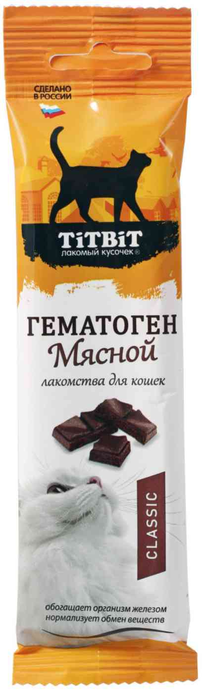 

Лакомство для кошек TiTBiT Classic гематоген мясной