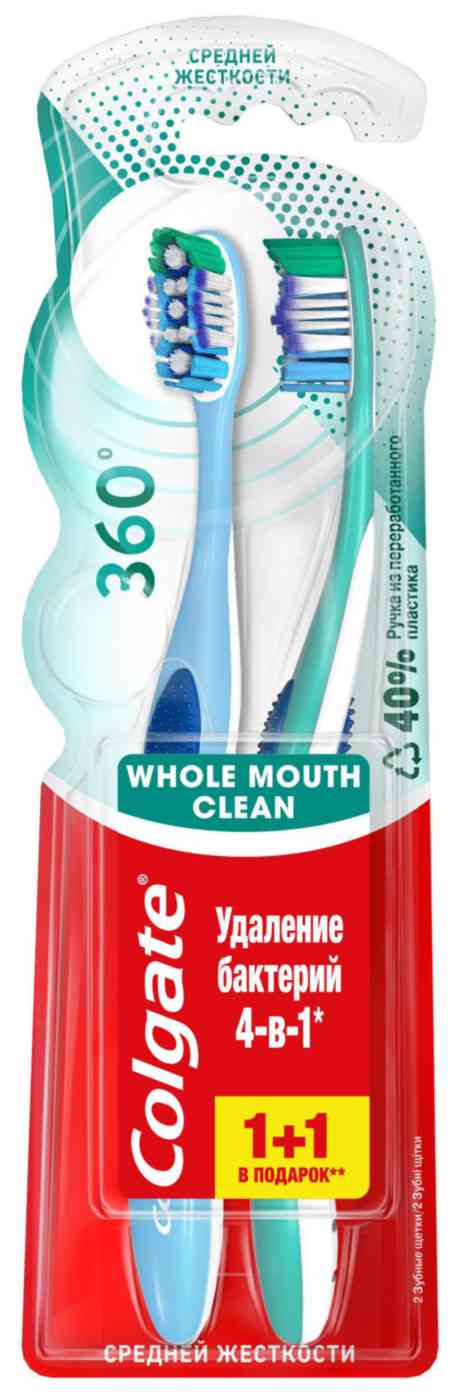 Зубная щетка Colgate 360 Суперчистота всей полости рта средняя 356₽