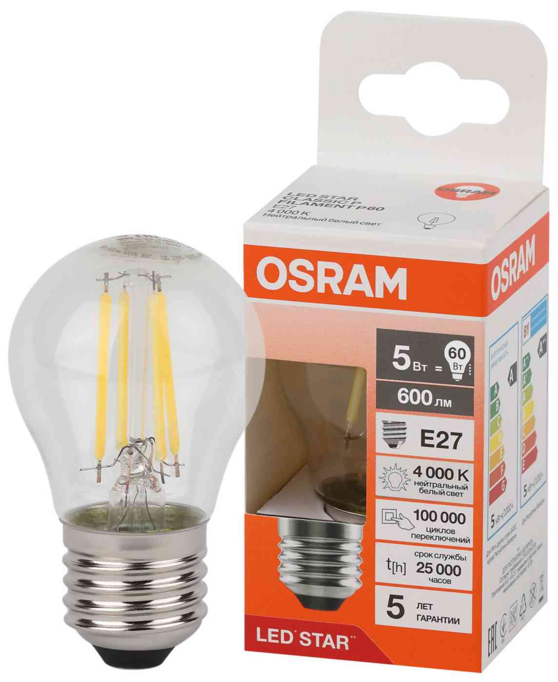 Лампа LED E27 Osram