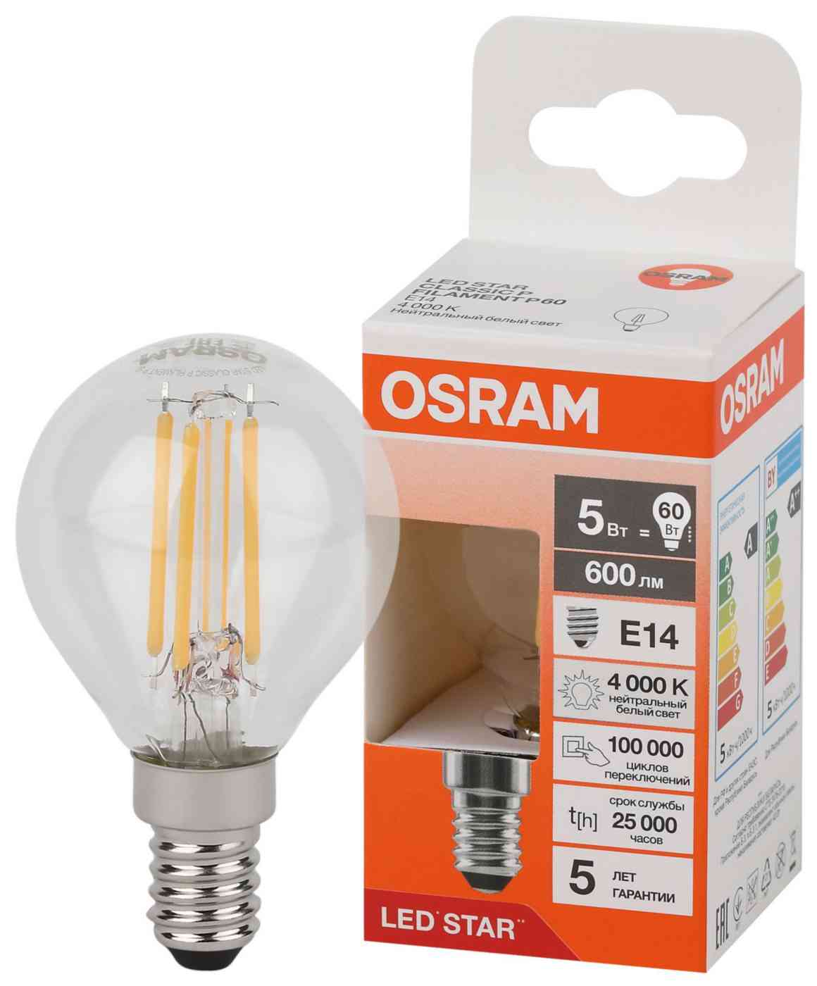 

Лампа LED E14 Osram