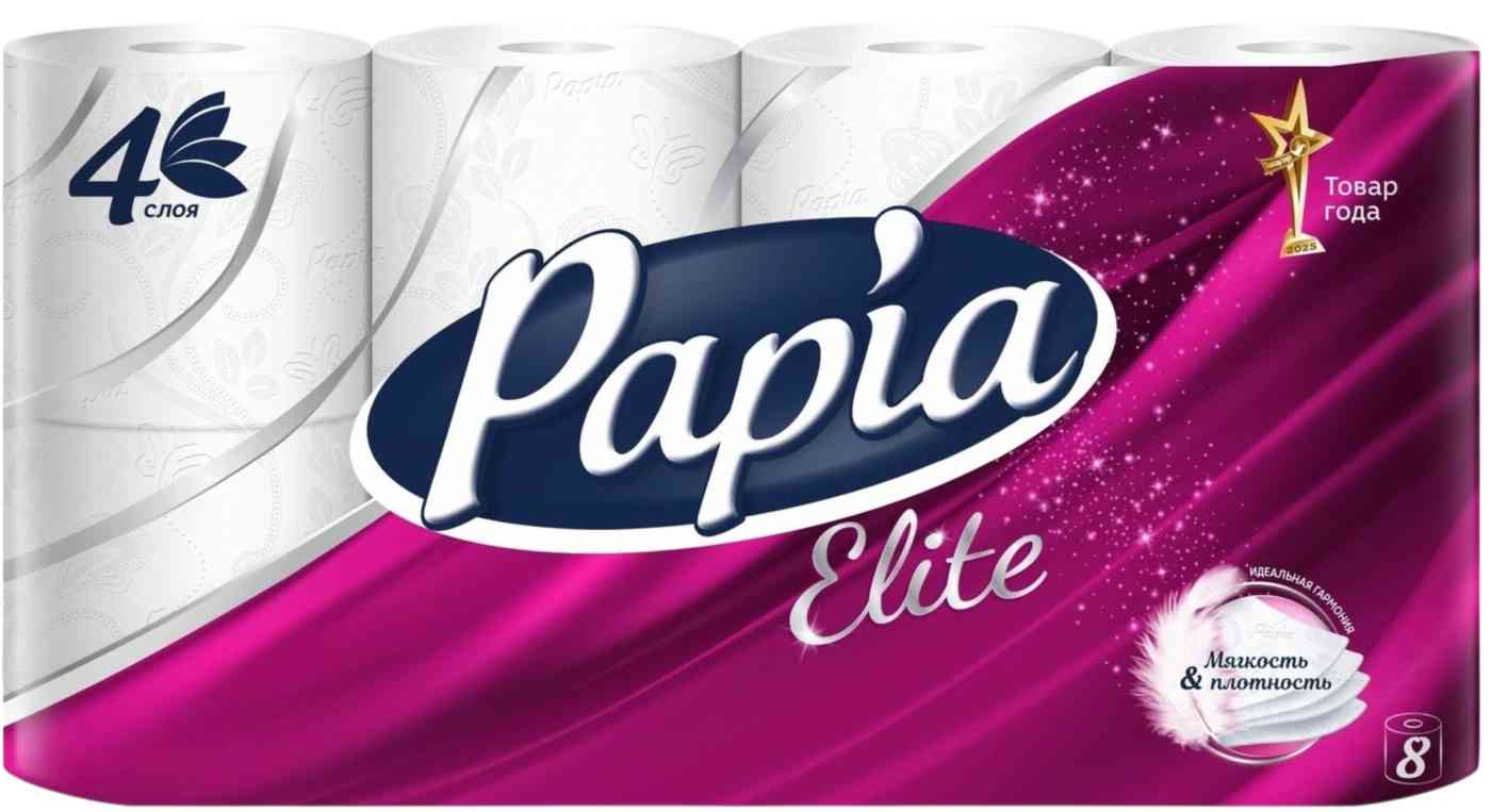 Туалетная бумага Papia Elite 4 слоя