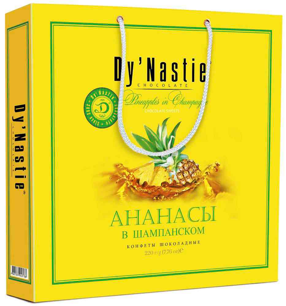 

Набор конфет шоколадные Dy'Nastie Ананасы в шампанском