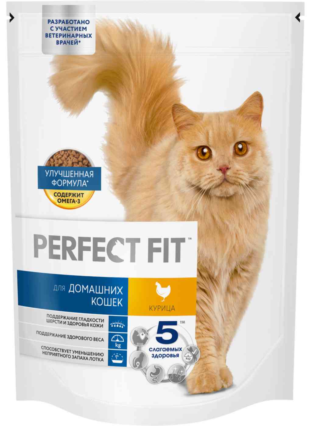 

Сухой корм для домашних кошек Perfect Fit курица