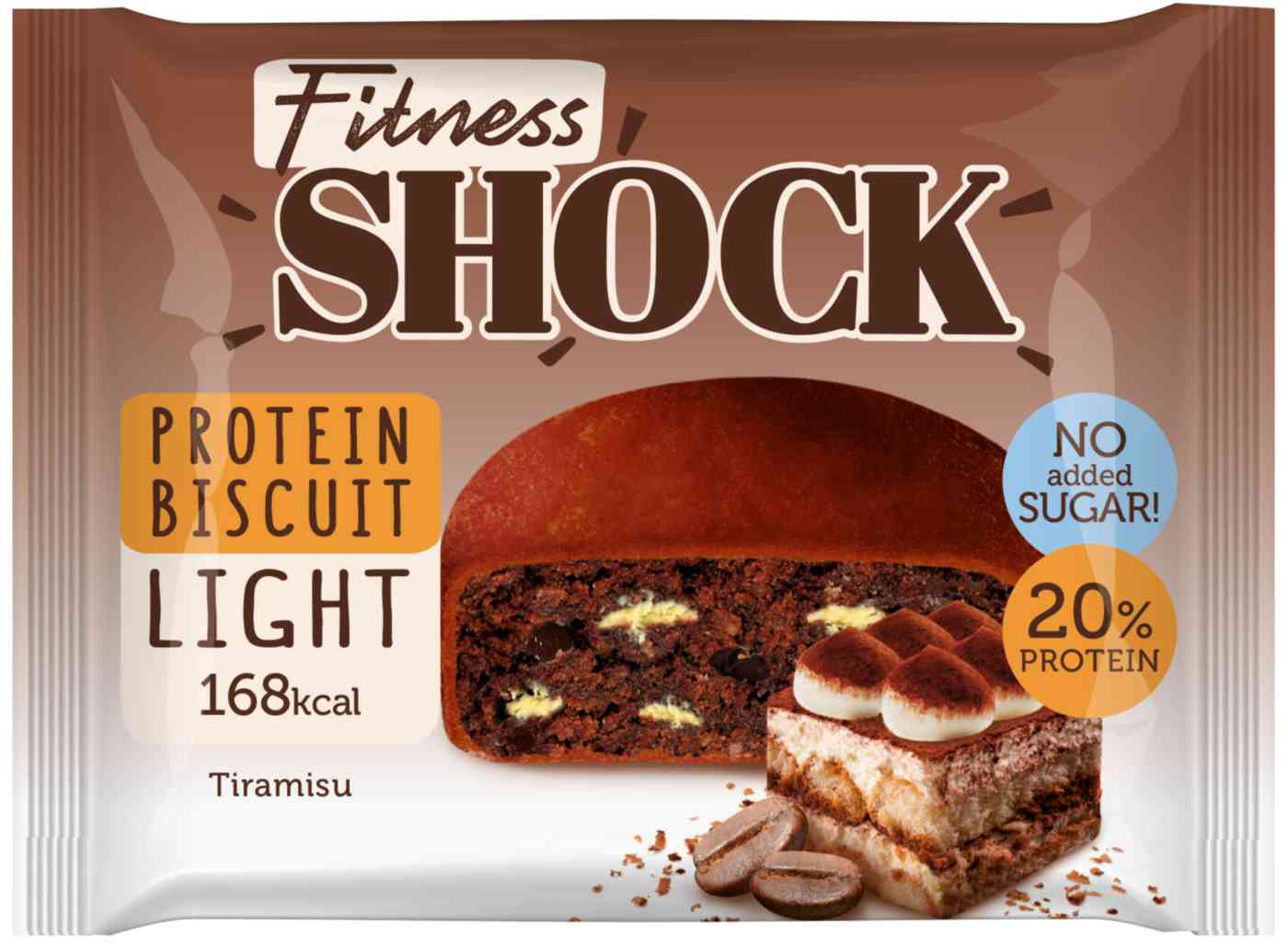 

Бисквит протеиновый FitnesShock тирамису