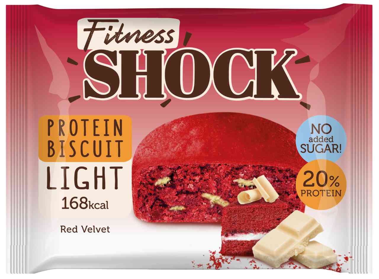 

Бисквит протеиновый FitnesShock красный бархат
