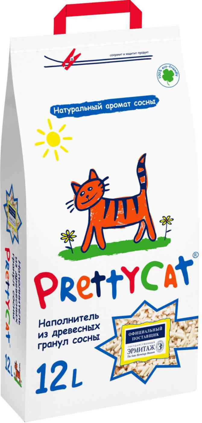 

Наполнитель для кошачьего туалета из древесных гранул сосны PrettyCat