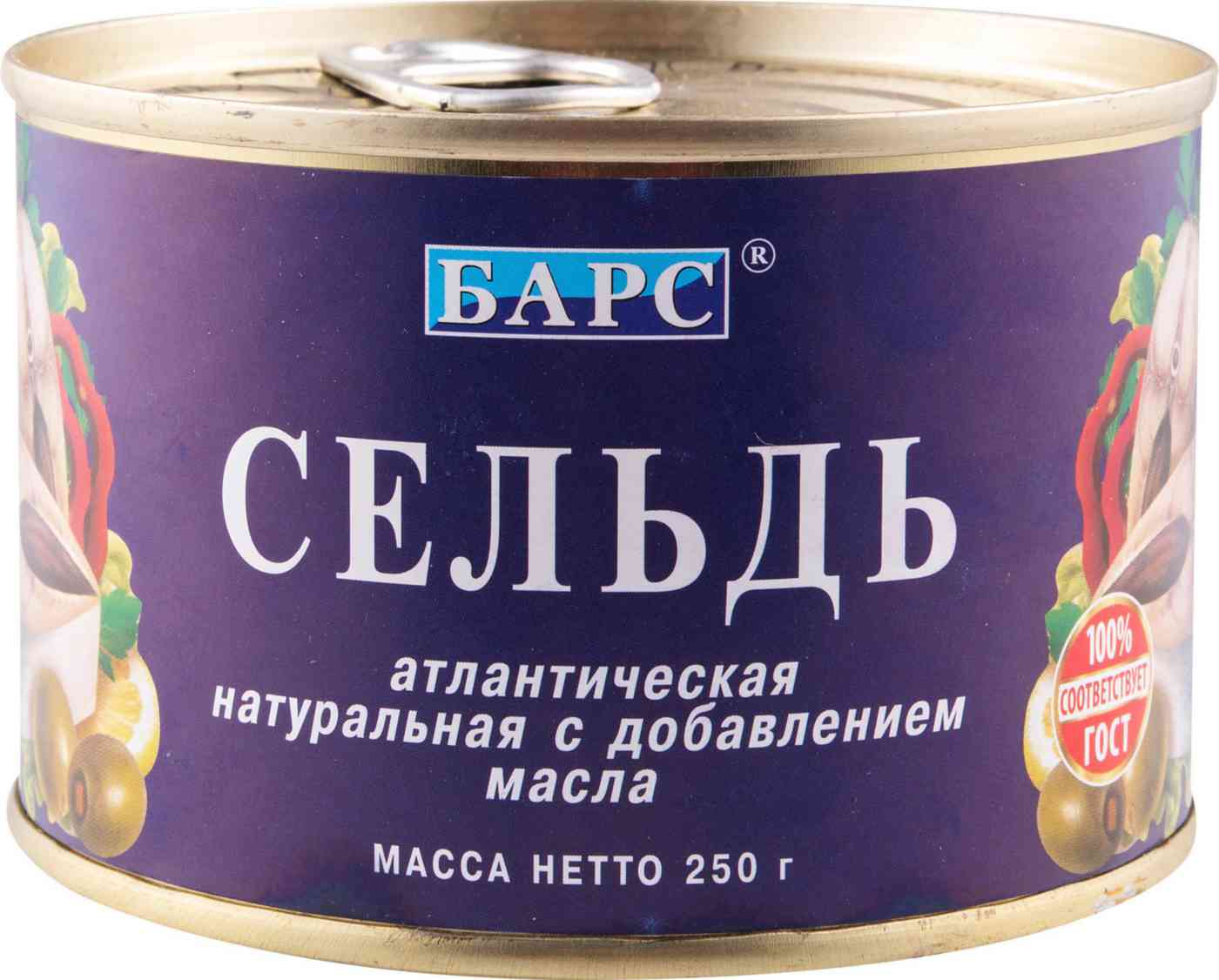 

Сельдь атлантическая натуральная Барс