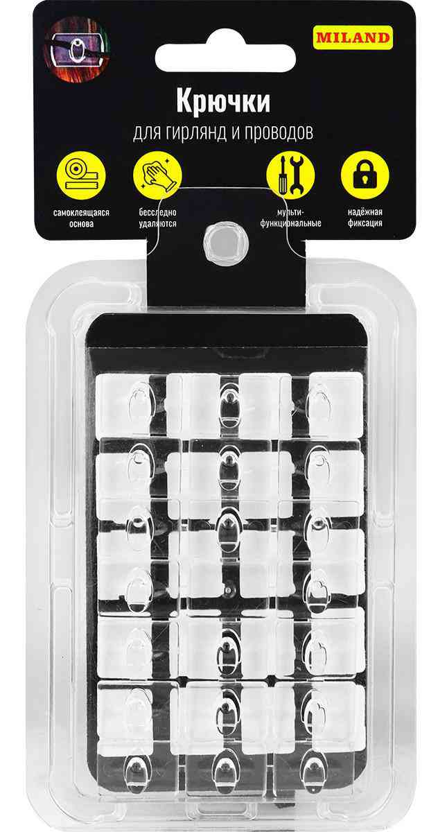 

Держатели для проводов и гирлянд самоклеящиеся MiLED