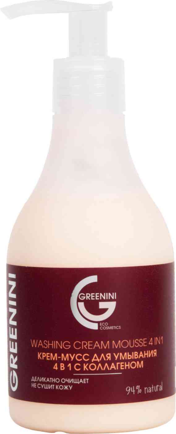 

Крем-мусс для умывания 4 в 1 Greenini