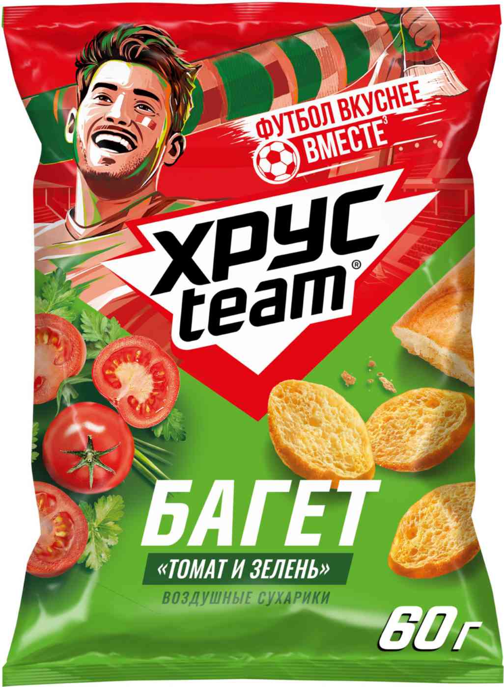 Сухарики багет ХрусTeam Томат и зелень 50₽