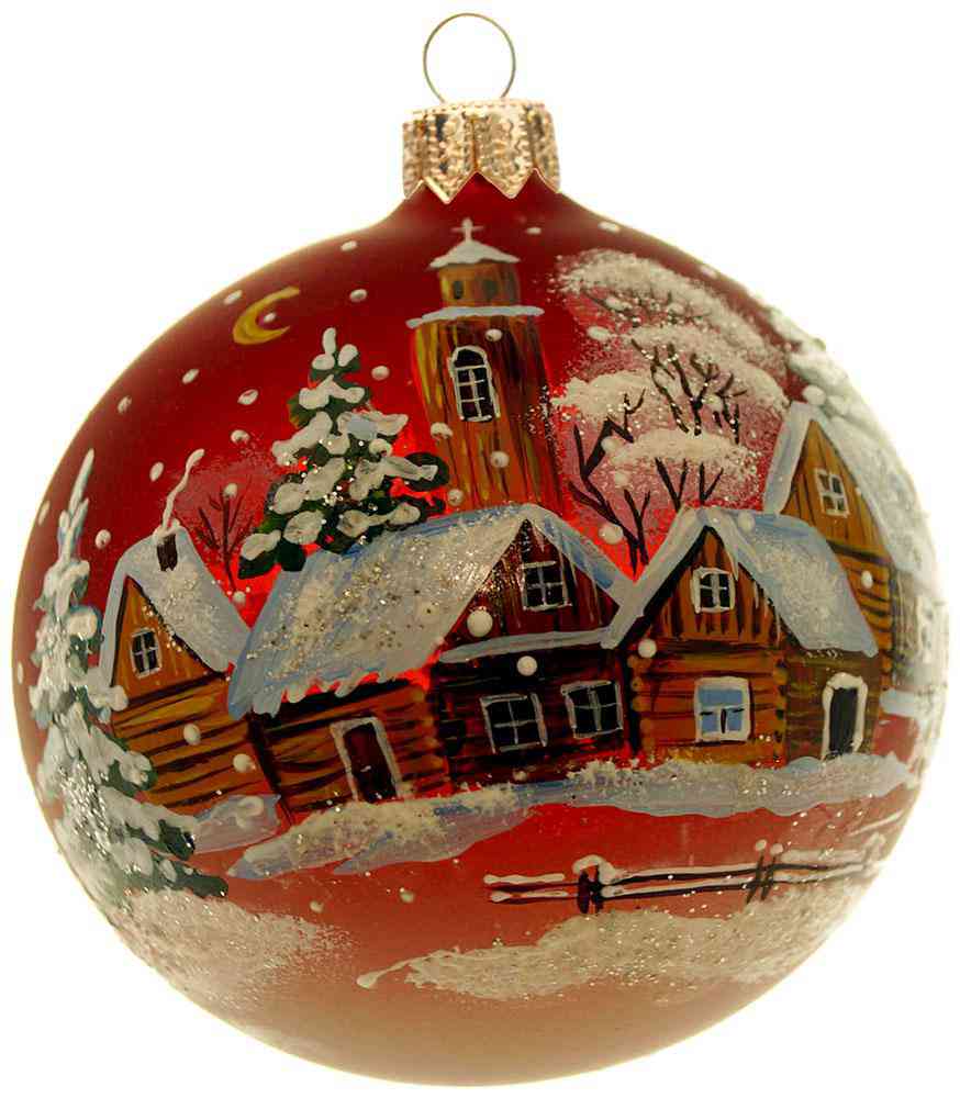 

Ёлочное украшение Evis Шар Ночной пейзаж, стекло