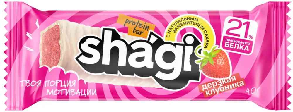 

Батончик протеиновый Shagi Protein Bar со вкусом клубники