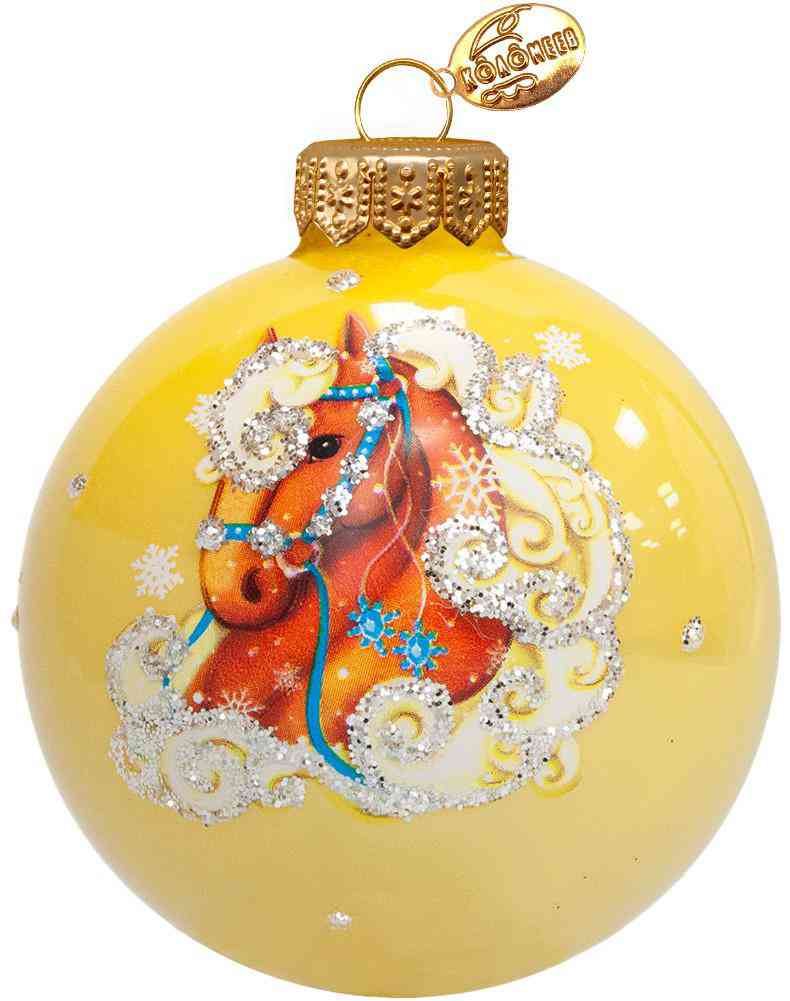 

Ёлочное украшение Коломеев Шар. Лошадка кучерявая, стекло