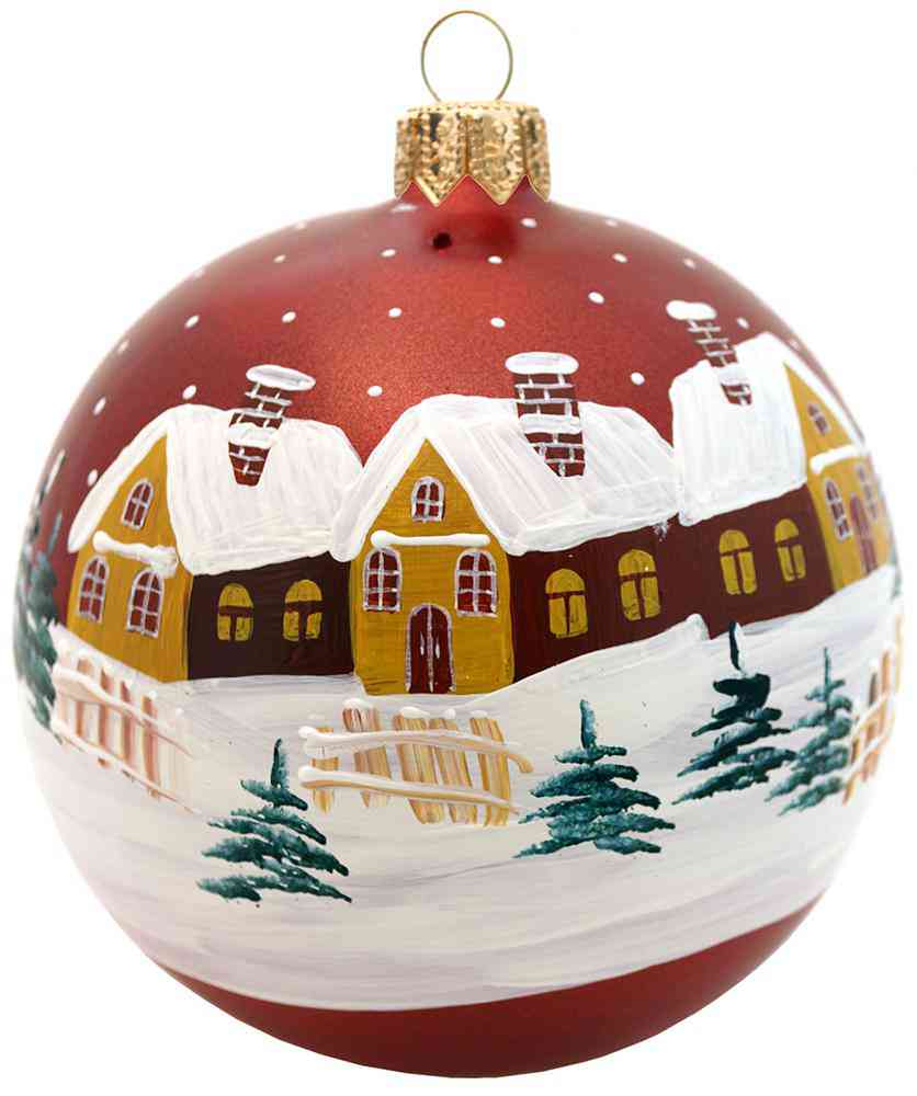 

Ёлочное украшение Evis Шар с ручной росписью, стекло