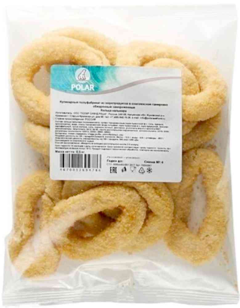 

Кольца кальмара в панировке Polar обжаренные замороженные