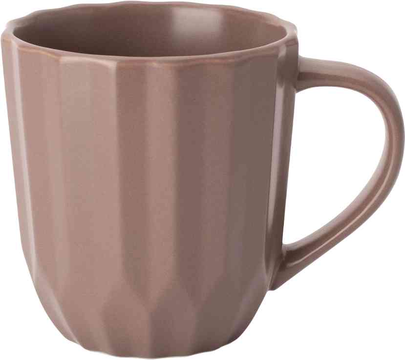 

Кружка фарфоровая рифленая Frankly, цвет мокко